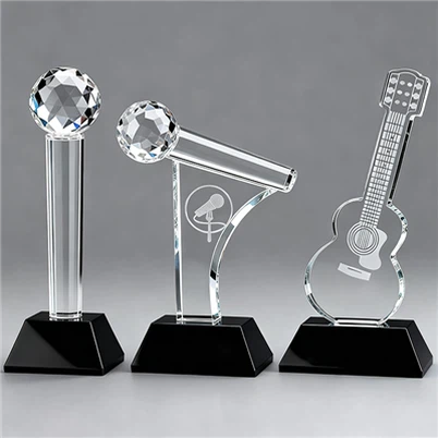 Crystal Microphone Trophy